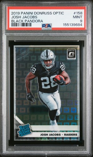 Josh Jacobs [Black Pandora] #158 2019 Donruss Optic card