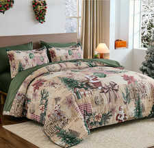 Christmas Duvet Cover Set Queen 3 Pieces   90   90  Microfiber Holiday Bedding