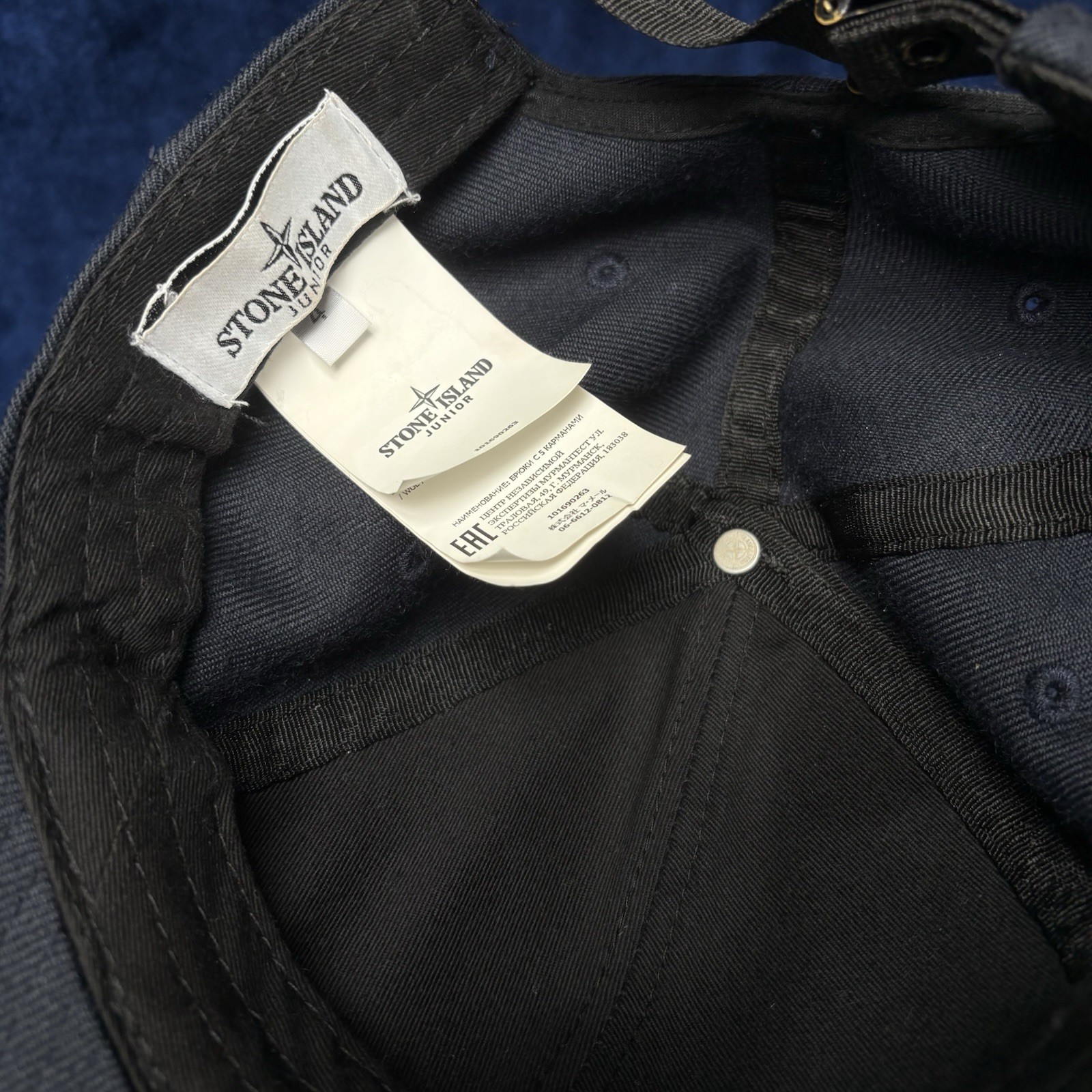 Stone Island Junior Logo Embossed Baseball Cap Size 4 12-14 yo Dark Blue thumbnail 10