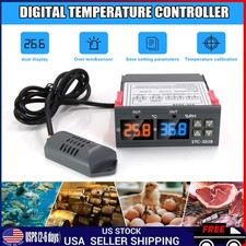 STC-3028 Digital Temperature Controller Thermostat w/ Sensor AC 110V Universal