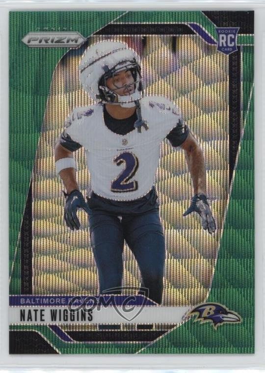 2024 Panini Prizm Rookies Green Wave Prizm Nate Wiggins #380 Rookie RC 0yn8