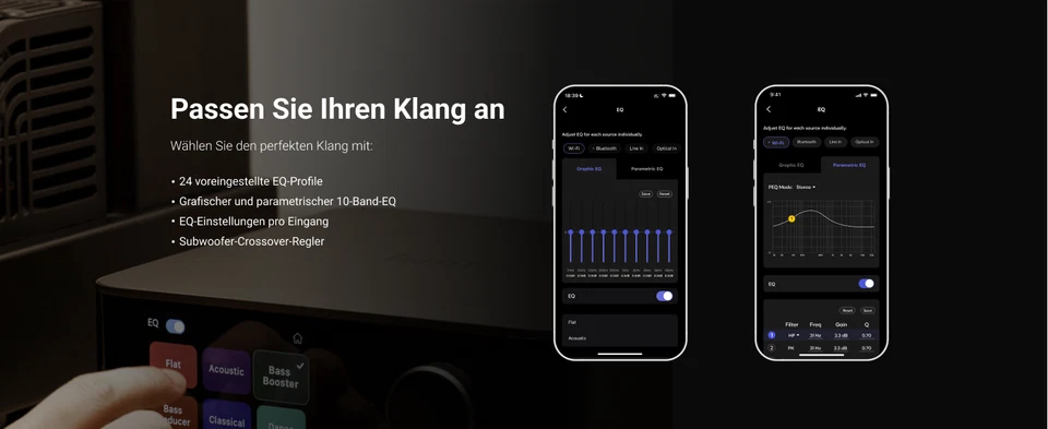 WiiM Amp Ultra mit Voice Remote 2 | Audiophiler Streaming-Verstärker  Space Grau - Bild 3 von 4