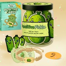 Emotional Support Pickle, 60 Positive A6 105mm x 148mm , Pickle Jar