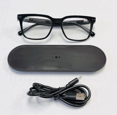 Nuance Audio AW5004 Black Hearing Glasses Hearing Aid Eyewear - Size 56