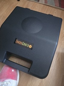 COMPLETE IN BOX TURBOGRAFX  CONSOLE  AND TURBOGRAFX  CD AND CARRYING CASE SET-UP