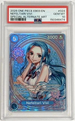 2025 One Piece Nefeltari Vivi EB03-024 Special Alternate Art PSA 10 English