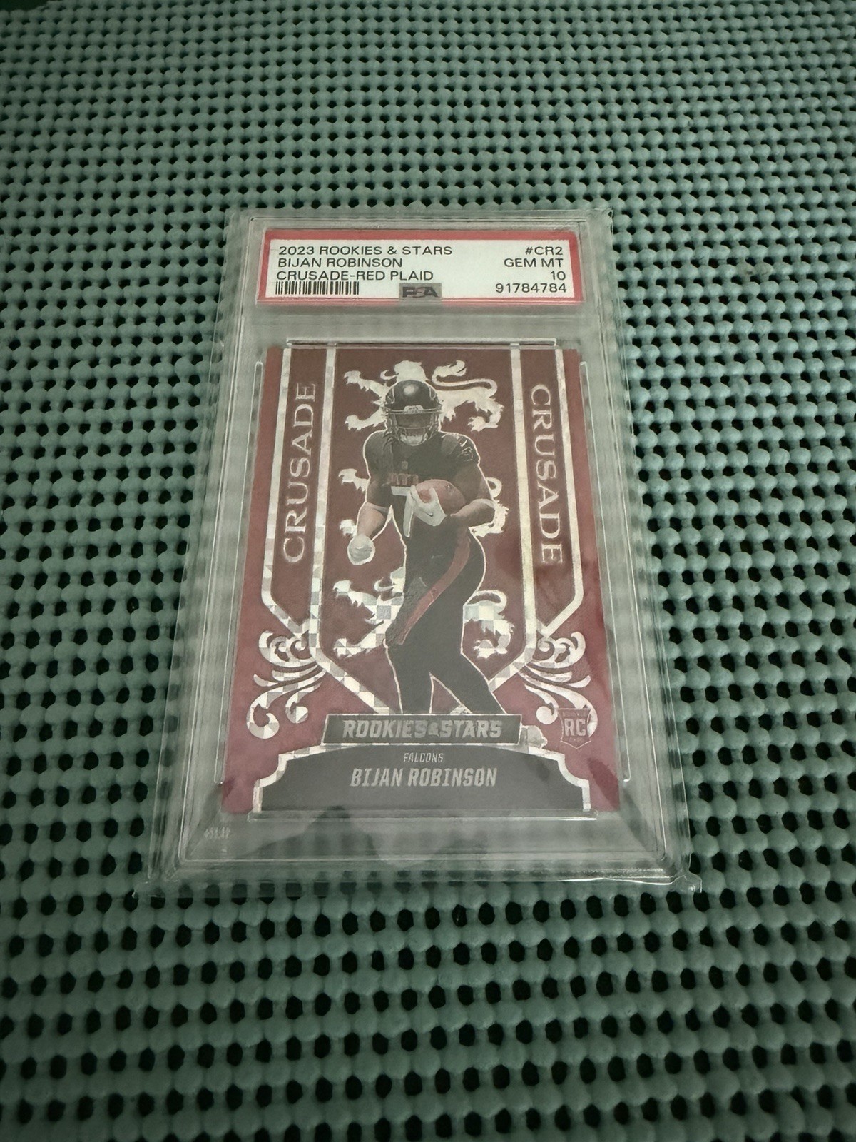 2023 Panini Rookies & Stars - Crusade Bijan Robinson #CR-2 Red Plaid Prizm (RC)