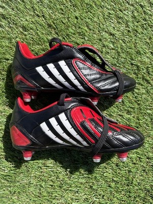 Vintage Adidas Predator PowerSwerve SG 2007 - schwarz/rot - Kinder UK 12K