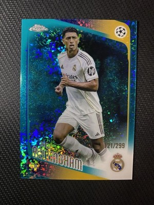 Topps UEFA Club Competitions Jude Bellingham Real Madrid Blue Refractor /299 #64