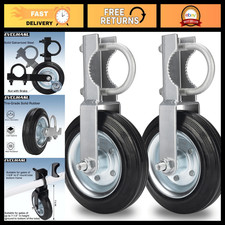 Heavy Duty Gate Wheel Set for Metal Swing Gates - 6" Helper Wheels, Prevent Drag