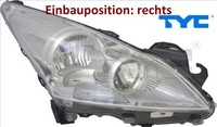 TYC 20-14145-05-2 Hauptscheinwerfer Rechts Scheinwerfer Frontscheinwerfer