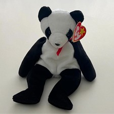 Ty Bear Beanie Babies Collection Fortune 1997/1998 Black and White Panda Bear