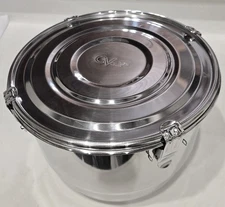 CVault 8 Liter (1 POUND) Humidity Control Airtight Metal Container with Lid