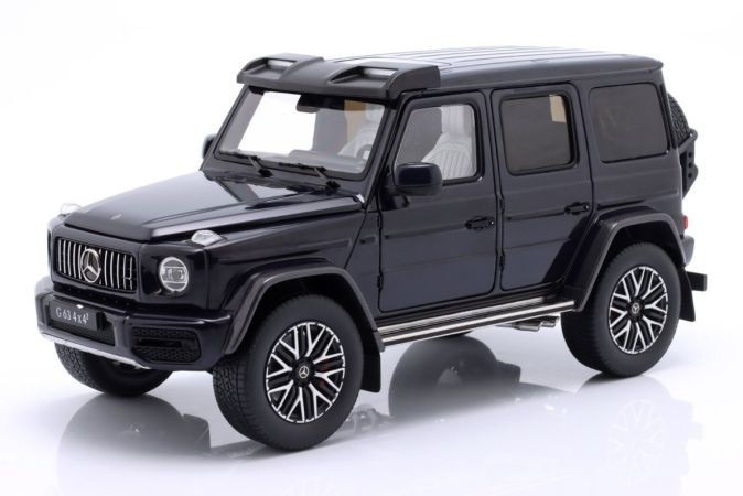 Mercedes AMG G63 W463 4x4 Iscale 1/18, voiture miniature de collection en métal bleu nuit pour adulte
