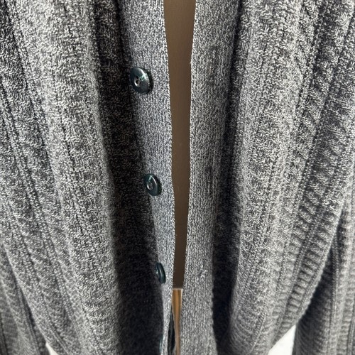 Vintage David Taylor Womens XL Gray Knit Button Front Cardigan Sweater USA Made - Picture 2 of 10