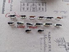 8 Vaches noires et blanches et 6 cheveaux HO .Locomotive.Train électrique .Loco