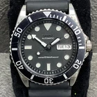 RARE SEIKO Diver Automatic 7S26-0040 Black Dial Rubber Watch Men Vintage