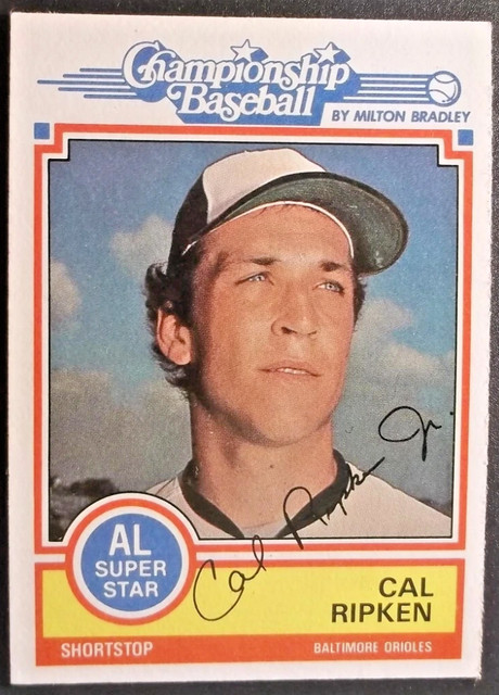 984 Topps Milton Bradley Championship Baseball Cal Ripken Jr. Orioles Oddball