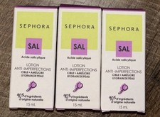 Sephora Salicylic Acid Clarifying Lotion .50fl Oz New In Box - Lot Of 3