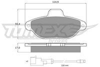 Tomex Brakes Bremsbelagsatz, Scheibenbremse Tx 10-72 Passend FüR Fiat Lancia