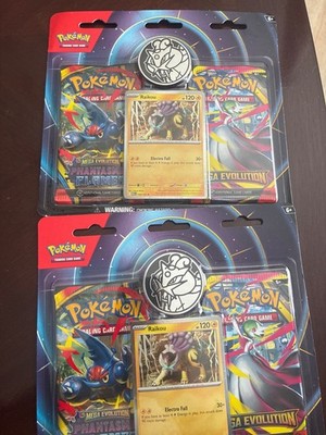 NEW Pokemon Mega Evolution & Phantasmal Flames 2-Pack Blister Sealed - Raikou