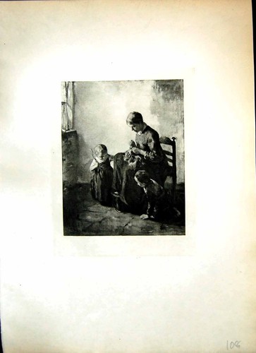 Old Hide And Seek Albert Neuhuijs Mother Stitching Children Playing 108J