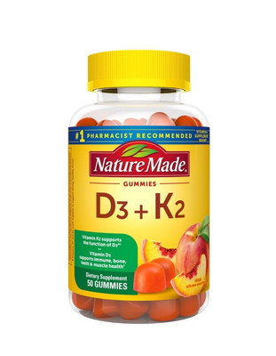 NEW/SEALED Nature Made D3+K2 Gummies - 50 Count
