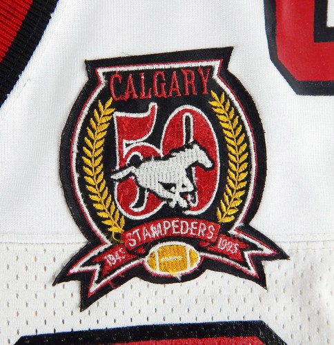 1994 Calgary Stampeders T.Williams #83 Game Used White Jersey Grey Cup 50 P CFL - 第 8/12 張圖片
