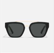 Quay Sweet Talker Black Gold Grey Sunglasses Authentic New 77094