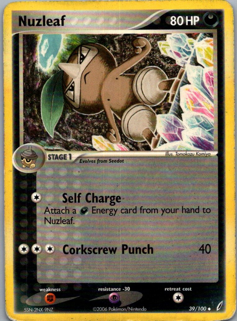 Nuzleaf 39/100 Uncommon Crystal Guardians Pokemon Heavily Played