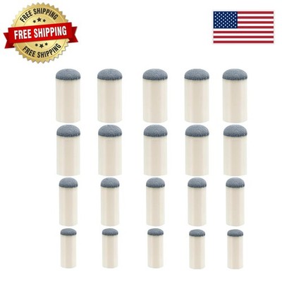 Versatile 20pcs Billiard Cue Tips with Easy Slip-On Installation - 4 Sizes