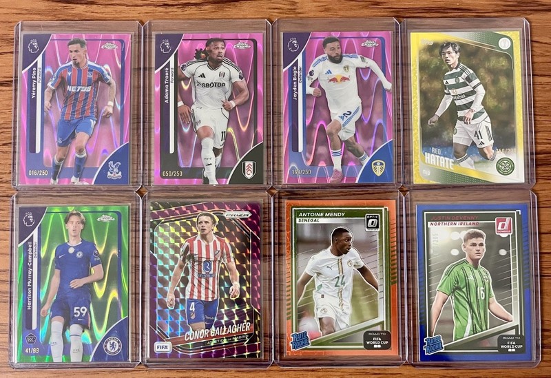 2024-25 Soccer Parallel Numbered Lot - RC Topps Chrome Prizm Donruss 8 Cards