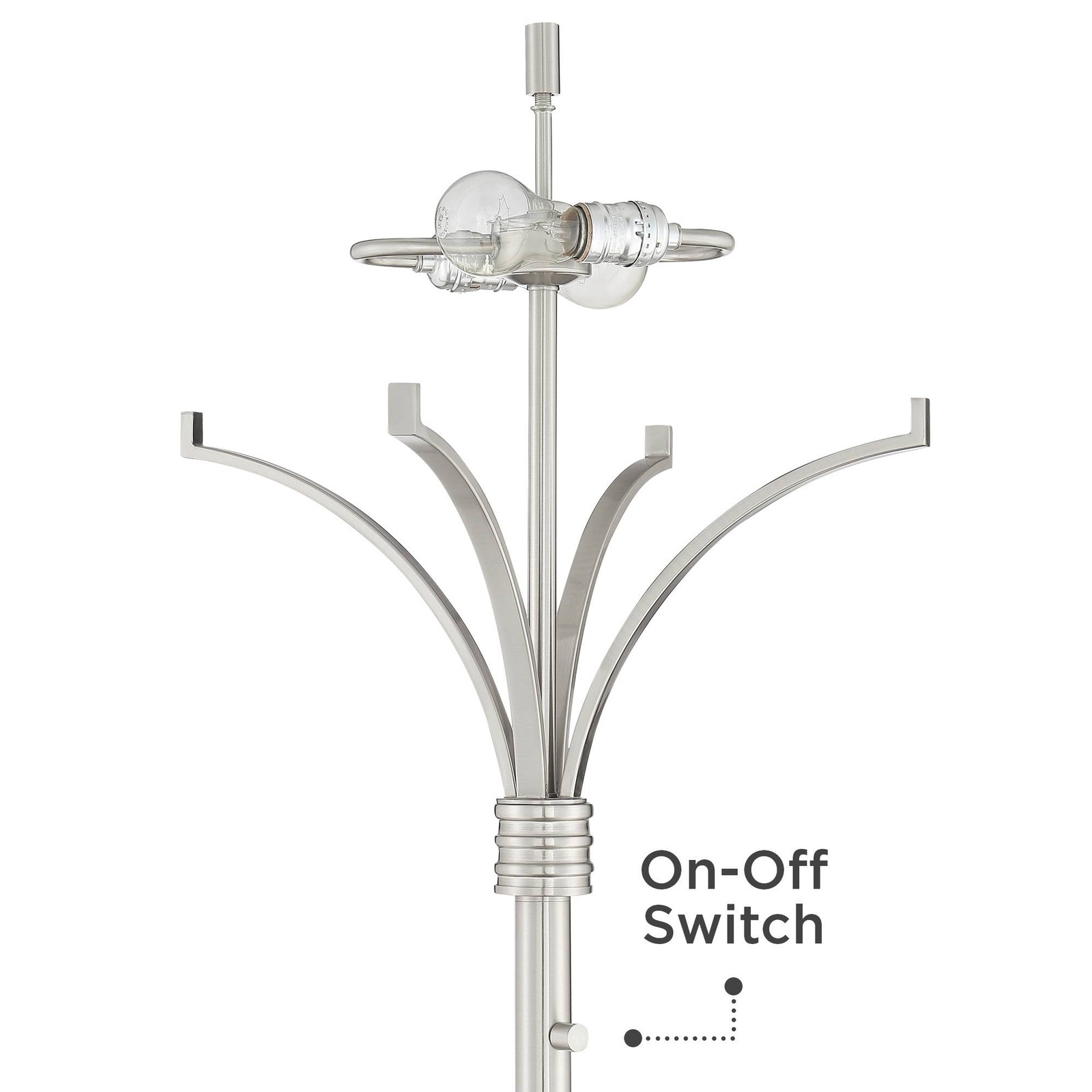Candice Modern Floor Lamp 64" Tall Brushed Nickel for Living Room Bedroom Office