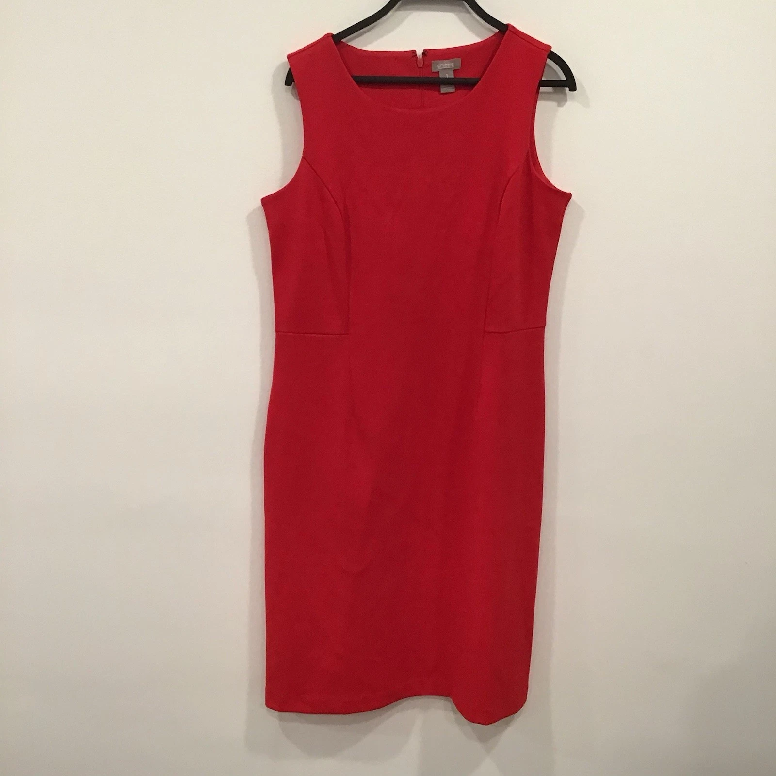 VETEMENTS Abito Chicos tubino taglia 12 rosso abbigliamento aziendale abito carriera classico fiocco nuovo