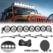 42 Round Linkable Spot Laser Led Light Bar Offroad Driving For Jeep Wrangler 42 Round Linkable Spot Laser Led Light Bar Offroad Driving For Jeep Wrangler