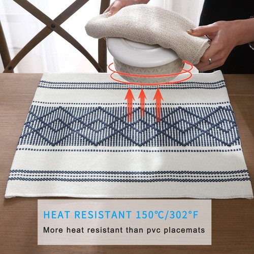 Elegant Thick placemats for Dining Table Decor Farmhouse Heat Resistant Table... - Picture 2 of 7