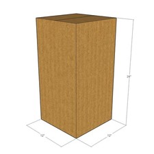 20 12x12x24 Kraft Brown Corrugated Shipping Boxes New