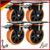 Schwerlastrollen 75Mm Mit Bremsen 360° Drehung Bis 480Kg FüR MöBeltransport