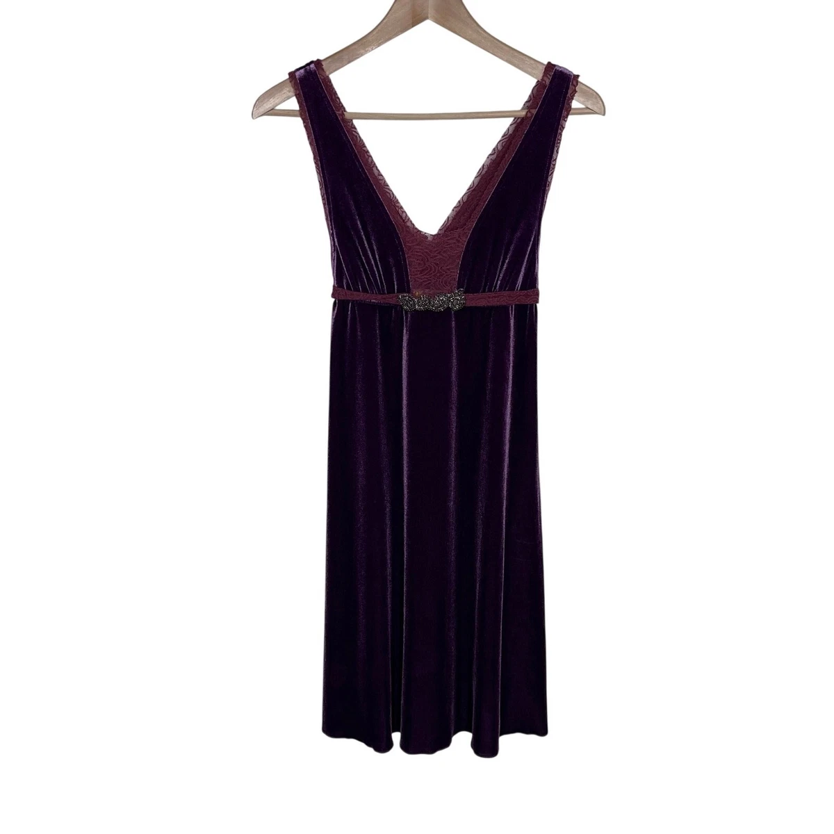 free people purple velvet dress Free People KNIT VELVET FAERIE DRESS PLUM BNWT