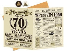 Ogeby Funny 70th Birthday Gifts for Women Men, 8.5 inches x 11 inches, 