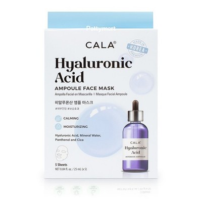CALA - ESSENCE FACE MASKS - HYALURONIC ACID - 5 SHEETS