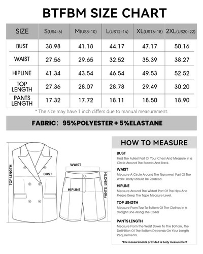 Womens Blazer Vest Shorts Sets Lapel Neck Casual Sleeveless Button Down Offic... - Picture 5 of 9