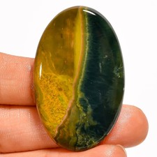 100 Natural Seam Agate Oval Shape Cabochon Gemstone 57 Ct. 44X28X5 mm UG-5363