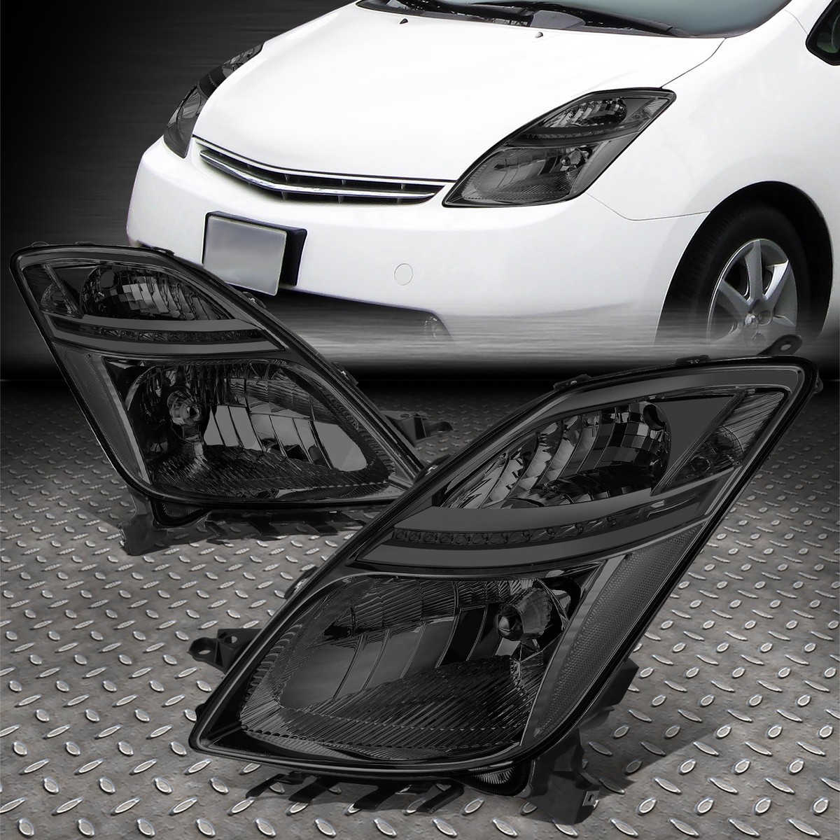 FOR 06-09 TOYOTA PRIUS OE STYLE SMOKED LENS CLEAR CORNER HID XENON
