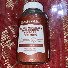 Better Alt Trace Minerals Apple Cider Vinegar Gummies 36ct
