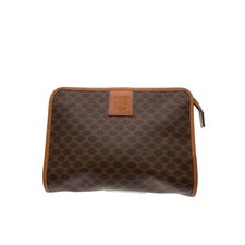 CELINE Brown Monogram Clutch Bag M12 Authentic