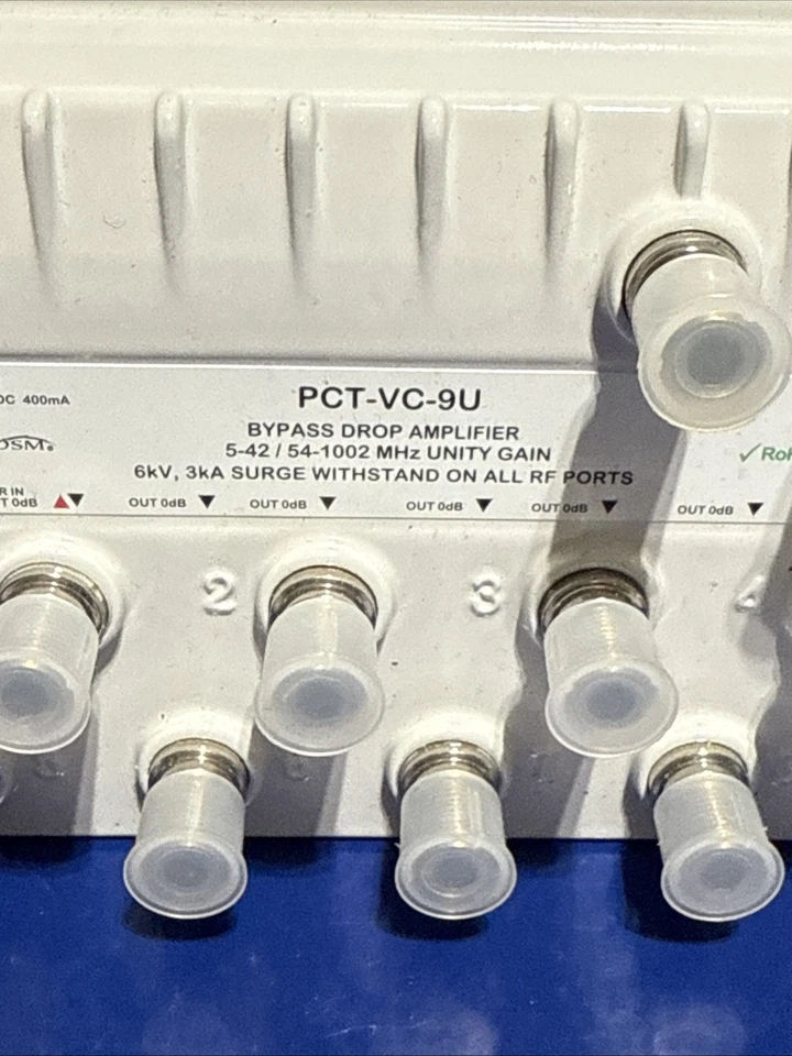 PCT-VC-9U CATV RF Antenna Amplified 9-Way Distribution Splitter - Image 2 of 3