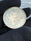 1896 (P) Morgan Silver Dollar $1 Vibrant Neon Monster Rainbow Toned AU +++