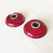 1pair 1937 Ford Tail Light Glass Lenses With Blue Dots