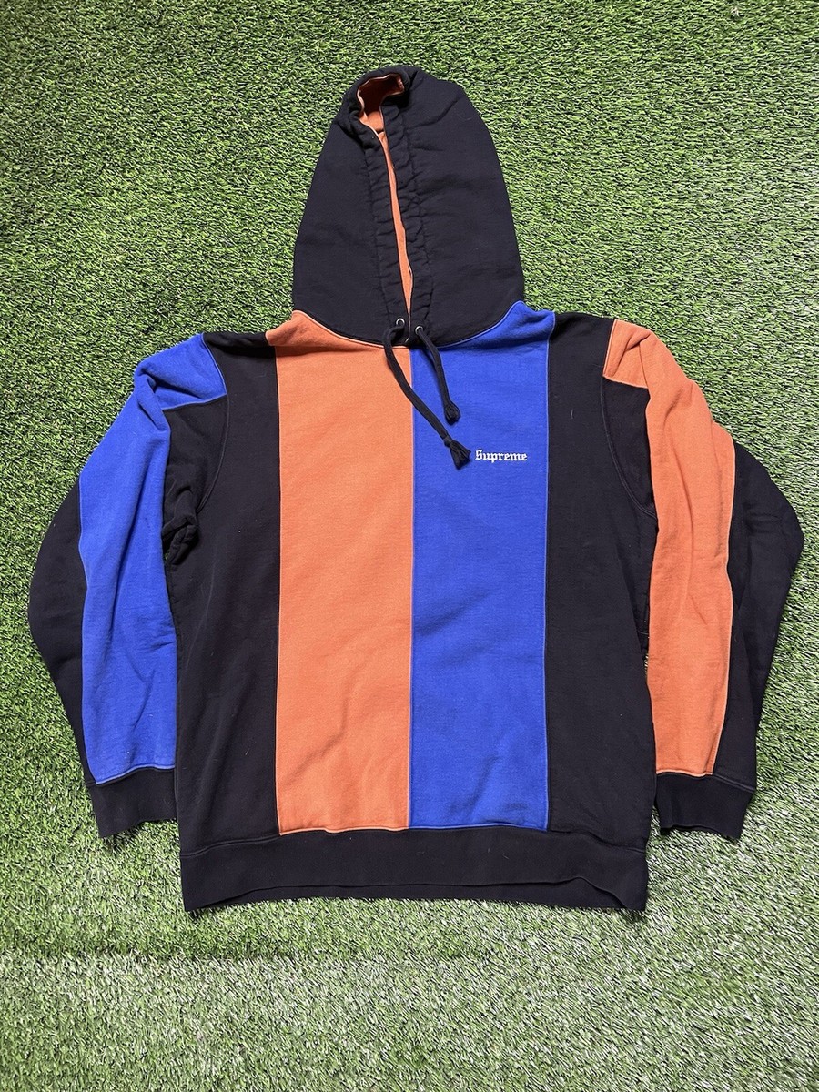 【M】SUPREME Tricolor Hooded Sweatshirt Supreme Tricolor Hooded Sweatshirt/Hoodie/Size L/Cotton/BLK